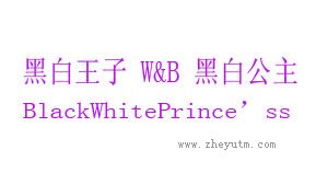黑白王子黑白公主